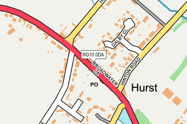 RG10 0DA map - OS OpenMap – Local (Ordnance Survey)