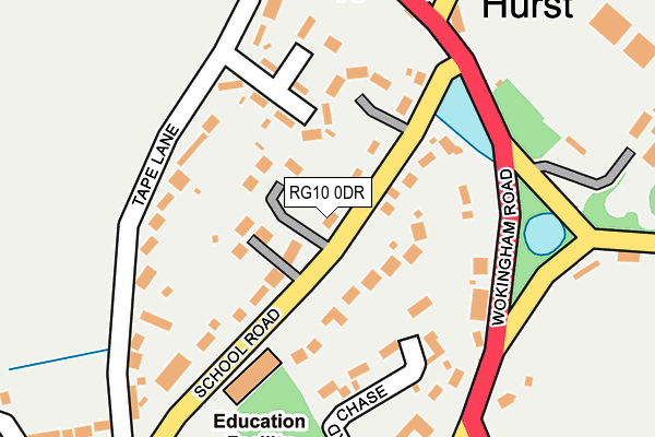 RG10 0DR map - OS OpenMap – Local (Ordnance Survey)