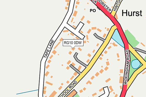 RG10 0DW map - OS OpenMap – Local (Ordnance Survey)
