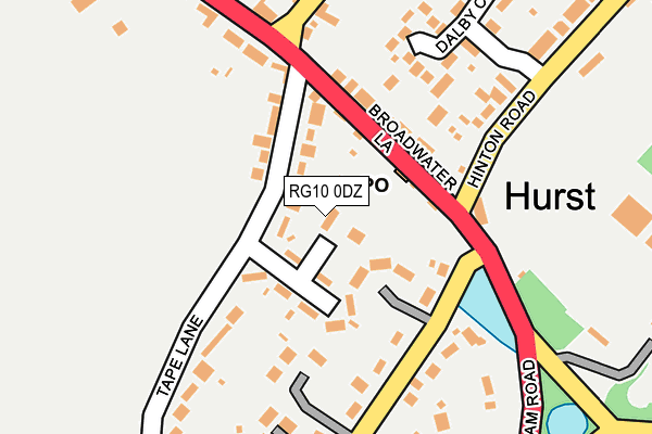 RG10 0DZ map - OS OpenMap – Local (Ordnance Survey)