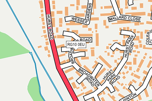 RG10 0EU map - OS OpenMap – Local (Ordnance Survey)