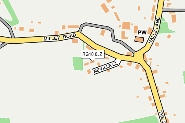 RG10 0JZ map - OS OpenMap – Local (Ordnance Survey)
