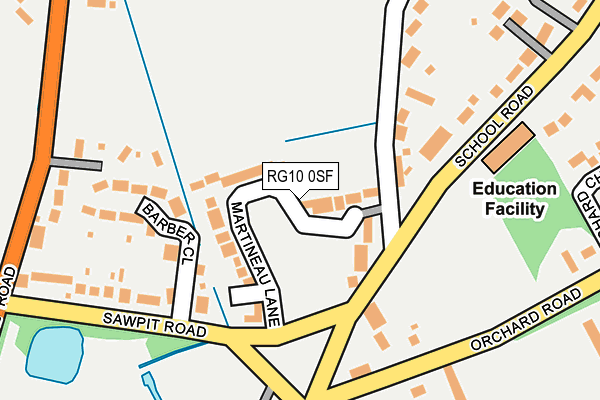 RG10 0SF map - OS OpenMap – Local (Ordnance Survey)