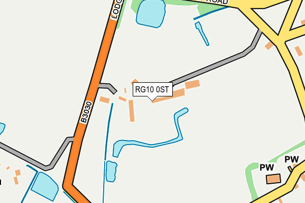 RG10 0ST map - OS OpenMap – Local (Ordnance Survey)