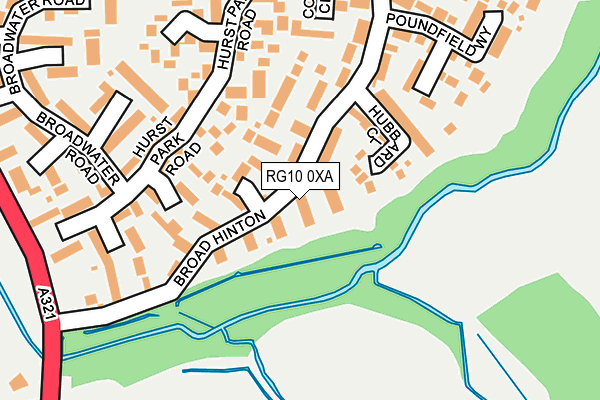 RG10 0XA map - OS OpenMap – Local (Ordnance Survey)