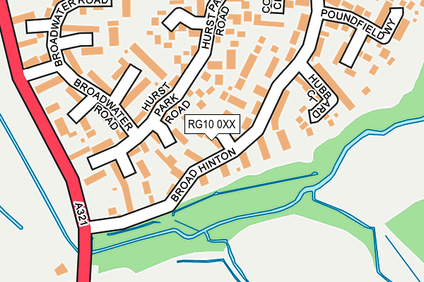 RG10 0XX map - OS OpenMap – Local (Ordnance Survey)