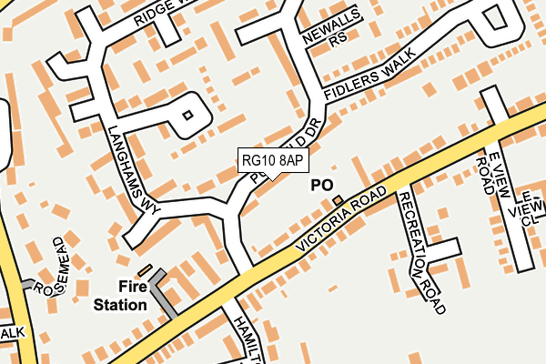 RG10 8AP map - OS OpenMap – Local (Ordnance Survey)