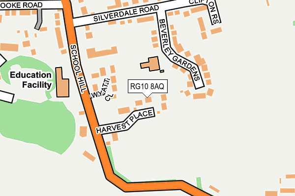 RG10 8AQ map - OS OpenMap – Local (Ordnance Survey)