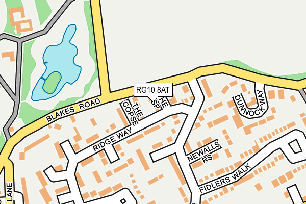 RG10 8AT map - OS OpenMap – Local (Ordnance Survey)