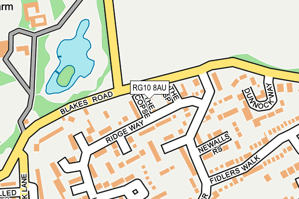 RG10 8AU map - OS OpenMap – Local (Ordnance Survey)