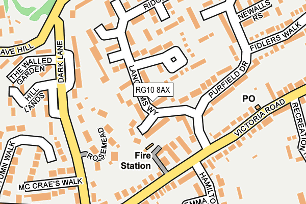 RG10 8AX map - OS OpenMap – Local (Ordnance Survey)