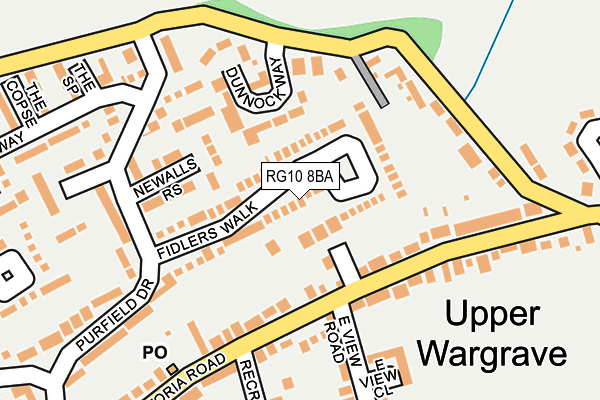 RG10 8BA map - OS OpenMap – Local (Ordnance Survey)