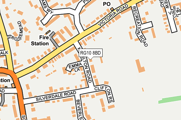 RG10 8BD map - OS OpenMap – Local (Ordnance Survey)