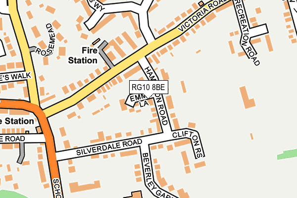 RG10 8BE map - OS OpenMap – Local (Ordnance Survey)