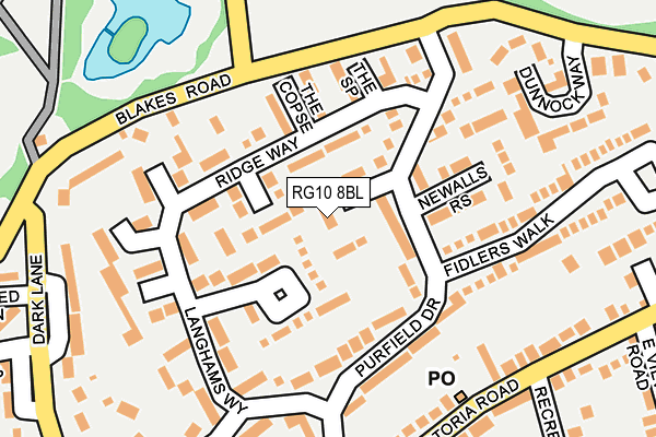 RG10 8BL map - OS OpenMap – Local (Ordnance Survey)