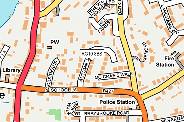 RG10 8BS map - OS OpenMap – Local (Ordnance Survey)