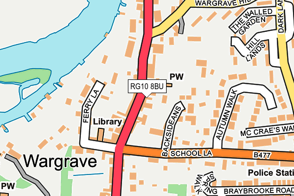 RG10 8BU map - OS OpenMap – Local (Ordnance Survey)