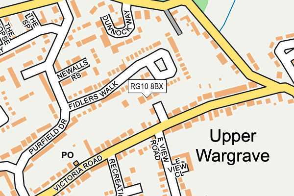 RG10 8BX map - OS OpenMap – Local (Ordnance Survey)