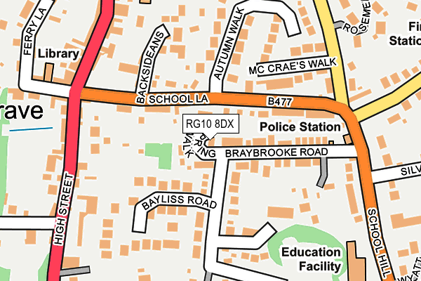 RG10 8DX map - OS OpenMap – Local (Ordnance Survey)