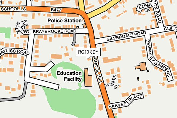 RG10 8DY map - OS OpenMap – Local (Ordnance Survey)