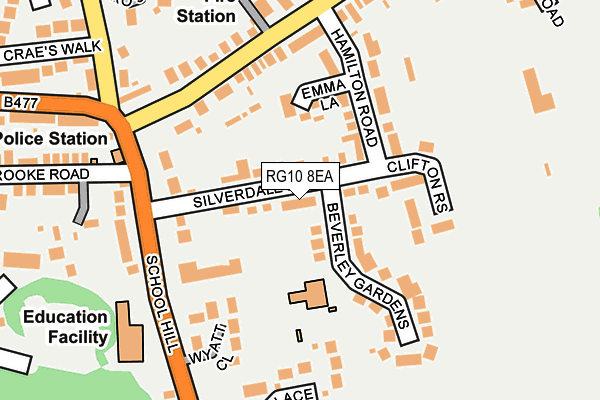 RG10 8EA map - OS OpenMap – Local (Ordnance Survey)