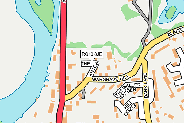 RG10 8JE map - OS OpenMap – Local (Ordnance Survey)