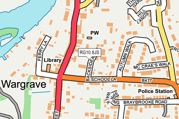 RG10 8JS map - OS OpenMap – Local (Ordnance Survey)