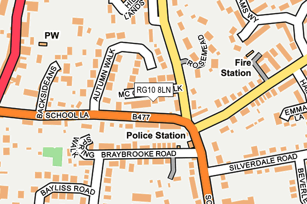 RG10 8LN map - OS OpenMap – Local (Ordnance Survey)