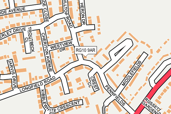 RG10 9AR map - OS OpenMap – Local (Ordnance Survey)