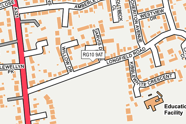 RG10 9AT map - OS OpenMap – Local (Ordnance Survey)