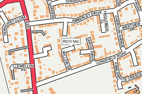 RG10 9AU map - OS OpenMap – Local (Ordnance Survey)
