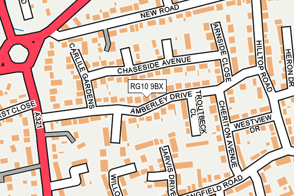 RG10 9BX map - OS OpenMap – Local (Ordnance Survey)