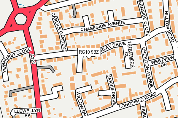 RG10 9BZ map - OS OpenMap – Local (Ordnance Survey)