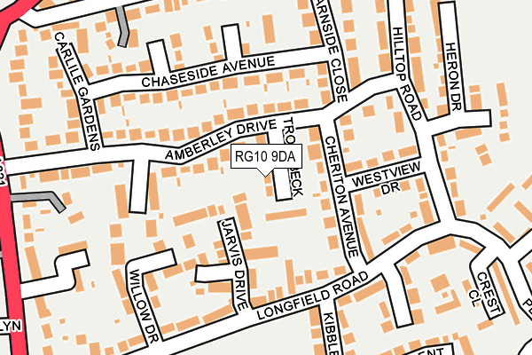 RG10 9DA map - OS OpenMap – Local (Ordnance Survey)
