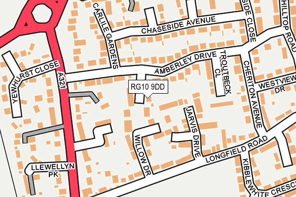 RG10 9DD map - OS OpenMap – Local (Ordnance Survey)