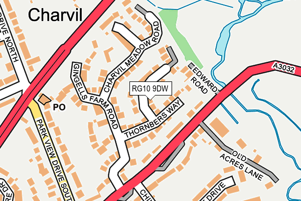RG10 9DW map - OS OpenMap – Local (Ordnance Survey)