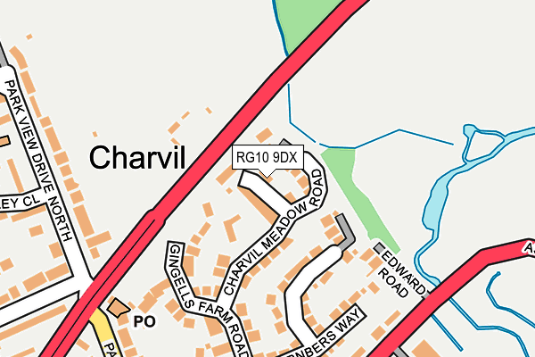 Map of CHARVIL MEADOW RESIDENTS LIMITED at local scale