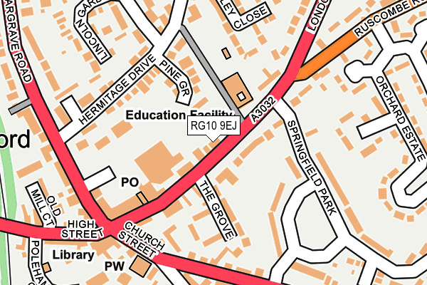 RG10 9EJ map - OS OpenMap – Local (Ordnance Survey)
