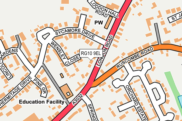 RG10 9EL map - OS OpenMap – Local (Ordnance Survey)