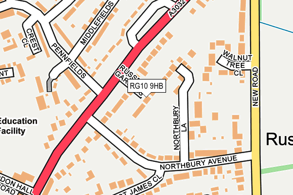 RG10 9HB map - OS OpenMap – Local (Ordnance Survey)
