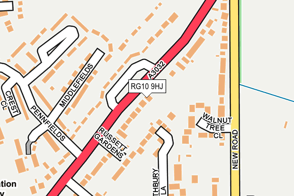 RG10 9HJ map - OS OpenMap – Local (Ordnance Survey)