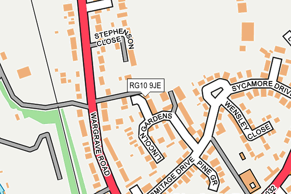 RG10 9JE map - OS OpenMap – Local (Ordnance Survey)