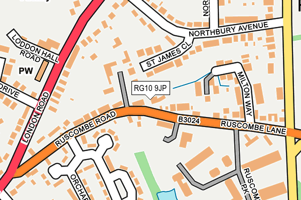 RG10 9JP map - OS OpenMap – Local (Ordnance Survey)