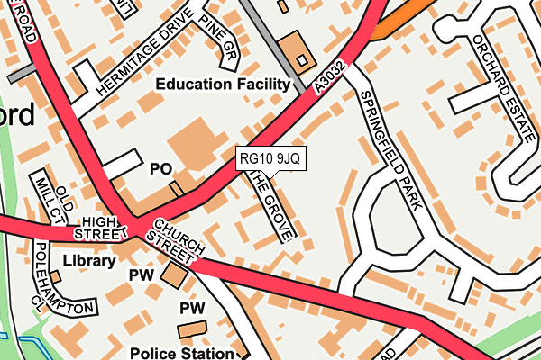 RG10 9JQ map - OS OpenMap – Local (Ordnance Survey)