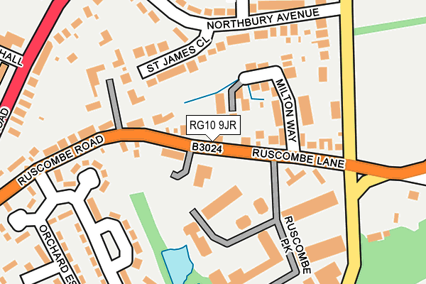 RG10 9JR map - OS OpenMap – Local (Ordnance Survey)