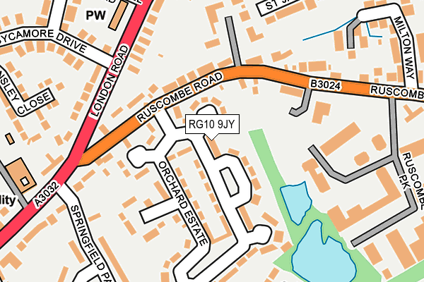 RG10 9JY map - OS OpenMap – Local (Ordnance Survey)