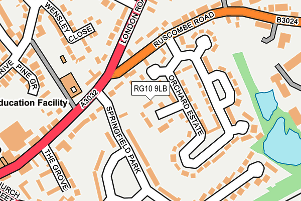 RG10 9LB map - OS OpenMap – Local (Ordnance Survey)