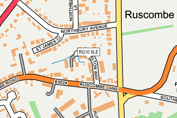 RG10 9LE map - OS OpenMap – Local (Ordnance Survey)