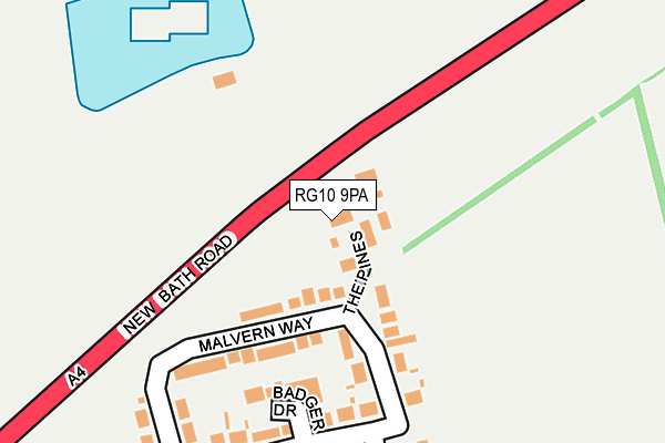 RG10 9PA map - OS OpenMap – Local (Ordnance Survey)