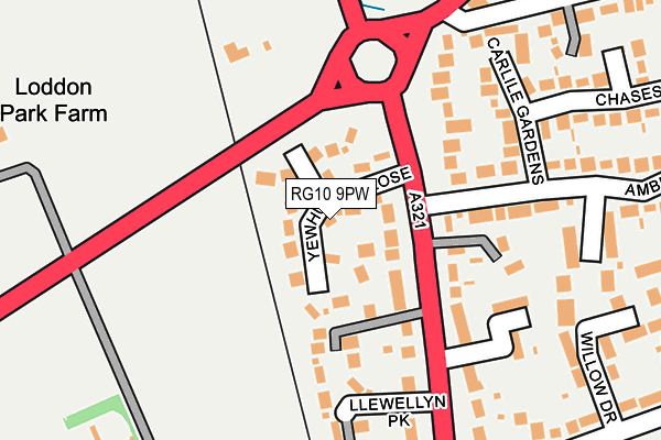 RG10 9PW map - OS OpenMap – Local (Ordnance Survey)